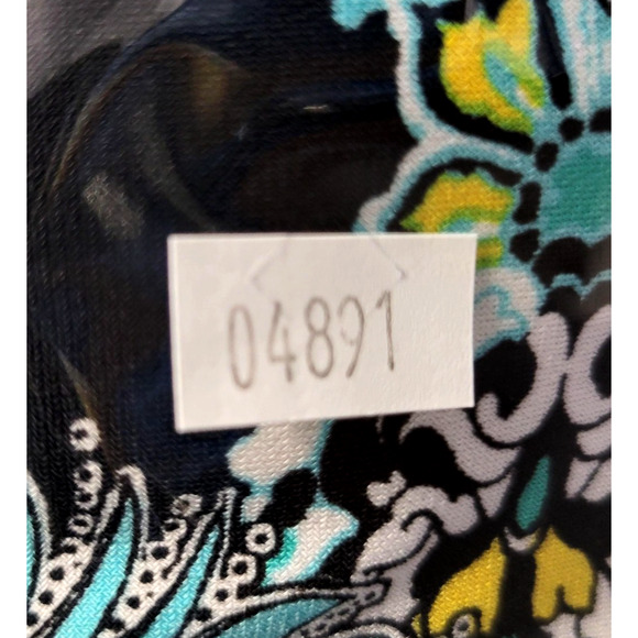 Cato Maxi Skirt Womens Plus Size 18/20W Black Turquoise Paisley Border Stretches - Picture 11 of 11